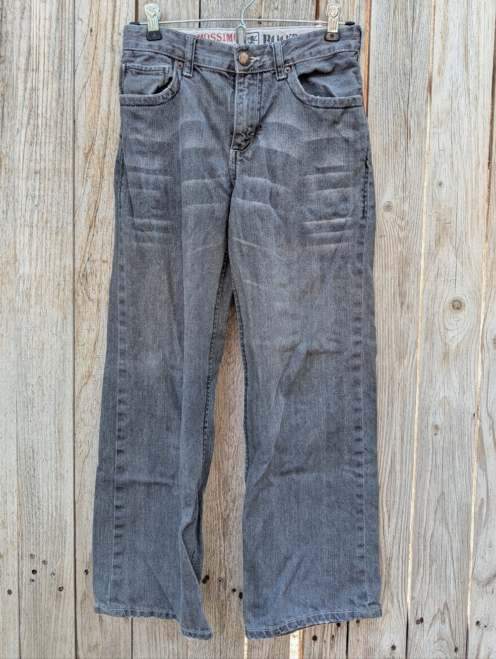 Mossimo Supply Co. Boy's Washed Gray Straight Jeans 12